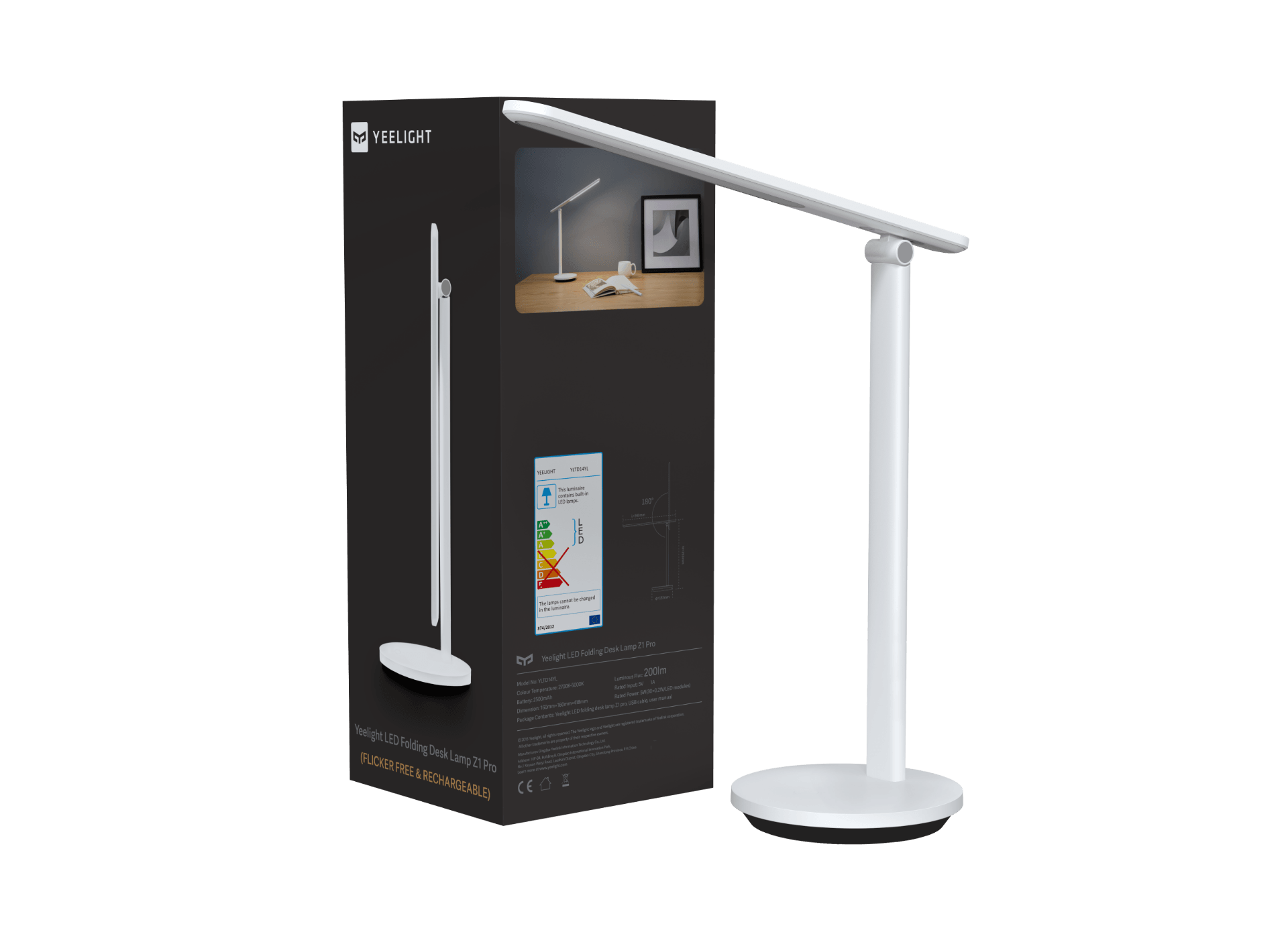 من ييلايت Z1 Pro قابل للطي LED مصباح مكتبي