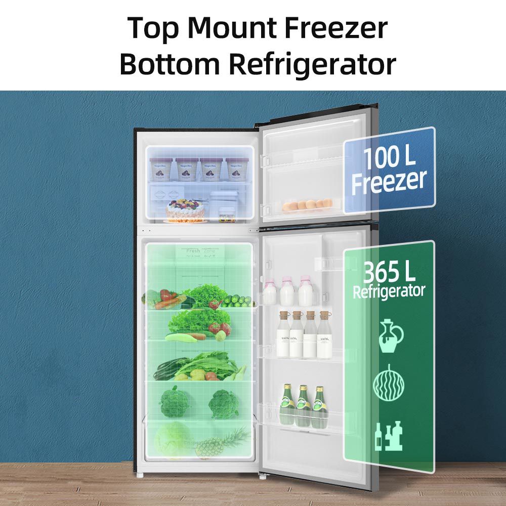 CHiQ ثلاجة 620L ذات البابين العلويين - فضية