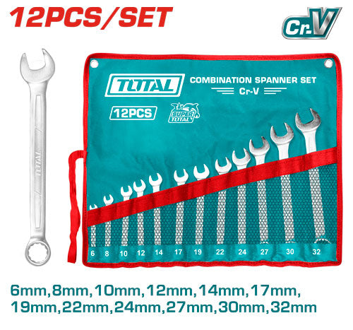 طقم شق رنج 12 قطعة 6-32 ملم توتال (THT1022122)