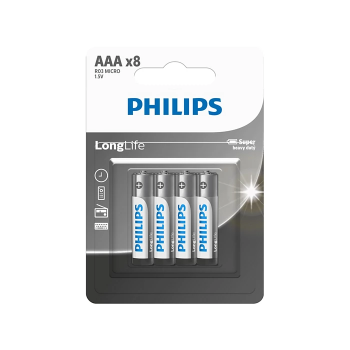بطارية Philips LongLife R03L8BL/40 AAA – طاقة طويلة ومستقرة