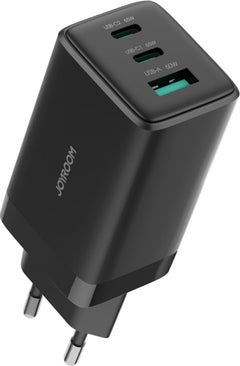شاحن Joyroom JR‑TG10 65W GaN + كابل USB‑C 100W 1.2 م