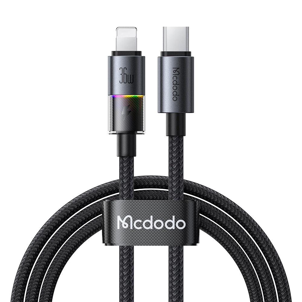 Mcdodo CA-8190 USB-C to Lightning RGB Cable – 36W Fast Charging