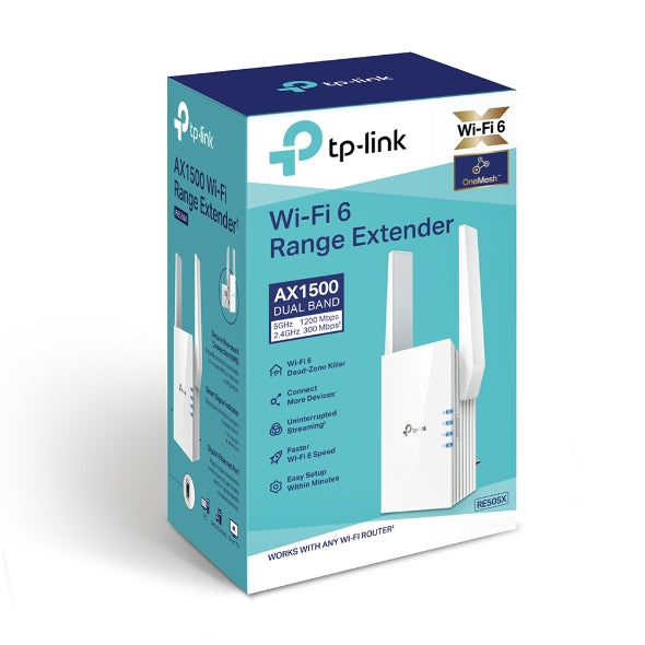 موسع نطاق Wi-Fi AX1500 من TP-Link موسع نطاق متصل بالحائط