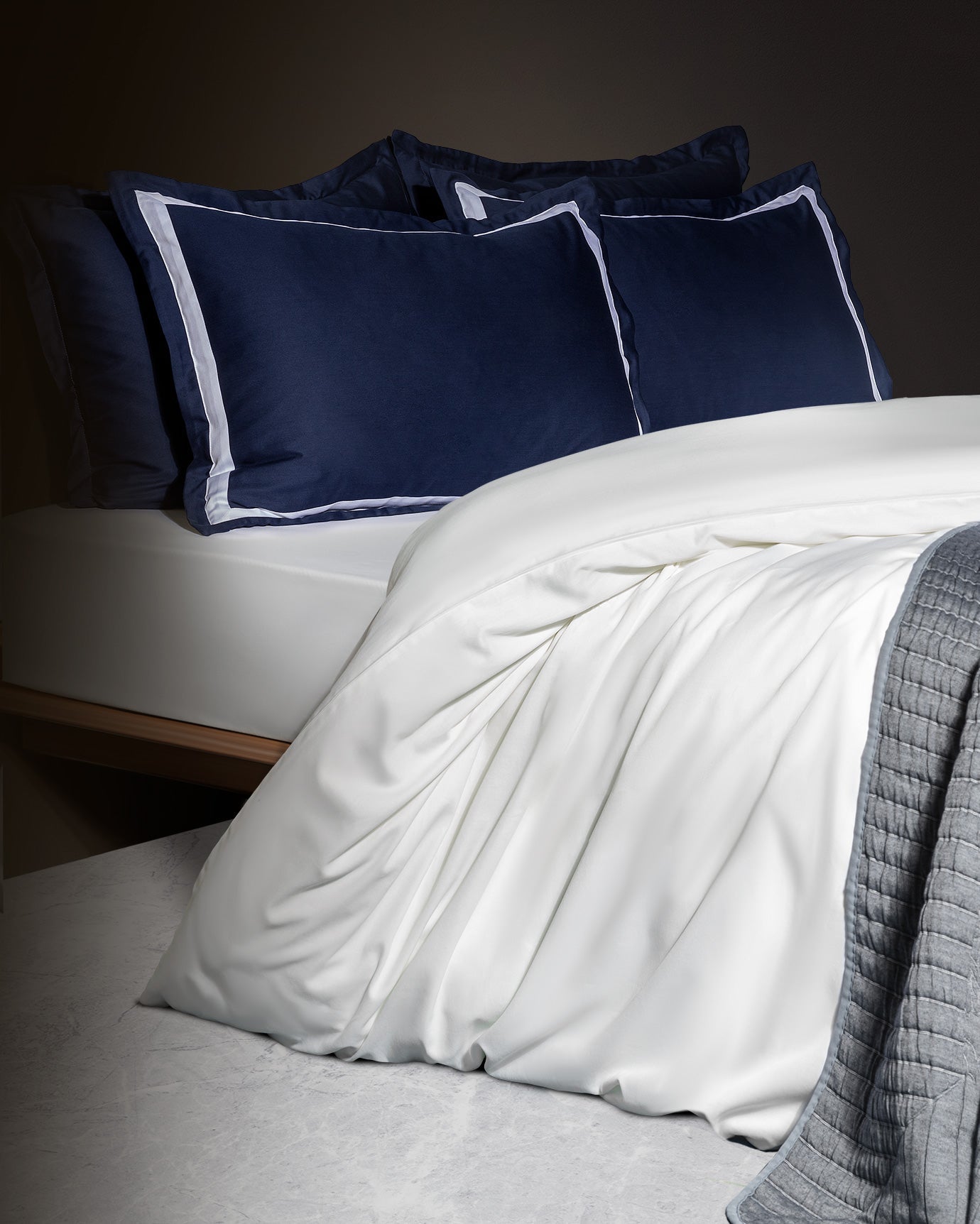 Jeanne King Size Duvet Cover Set-bordered-satin - Madame Coco JO
