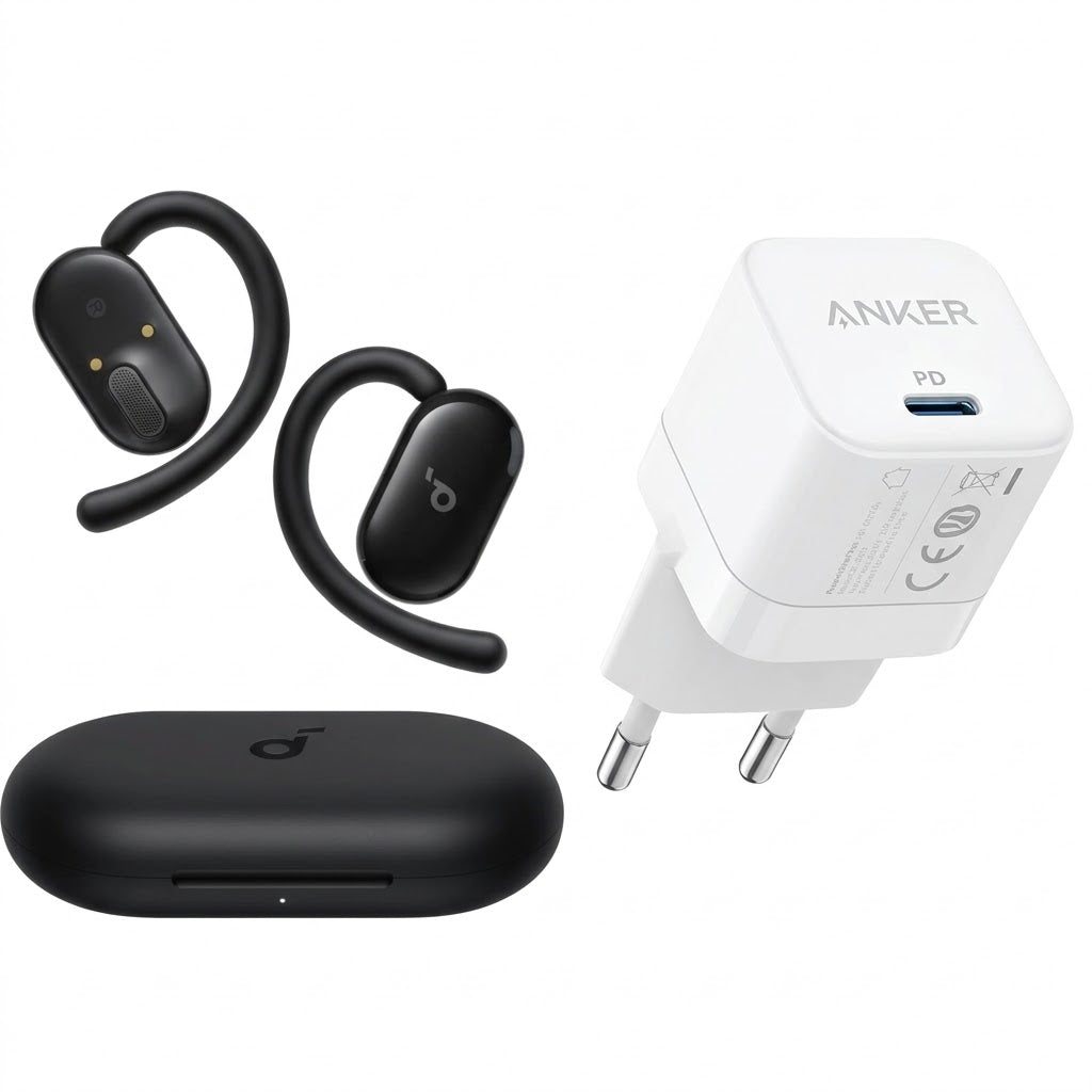 حزمة شاحن Anker بقدرة 45 واط وسماعات Soundcore V20i