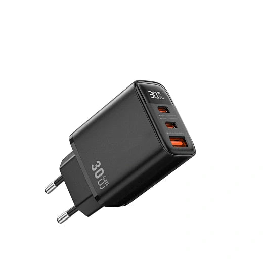 WiWU Firefly 30W GaN PD Fast Charger | 2 USB-C + USB-A