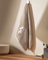 Madame Coco Jasmin Face Towel – Soft Elegant Daily Face Towel in Beige for a Calming Bathroom