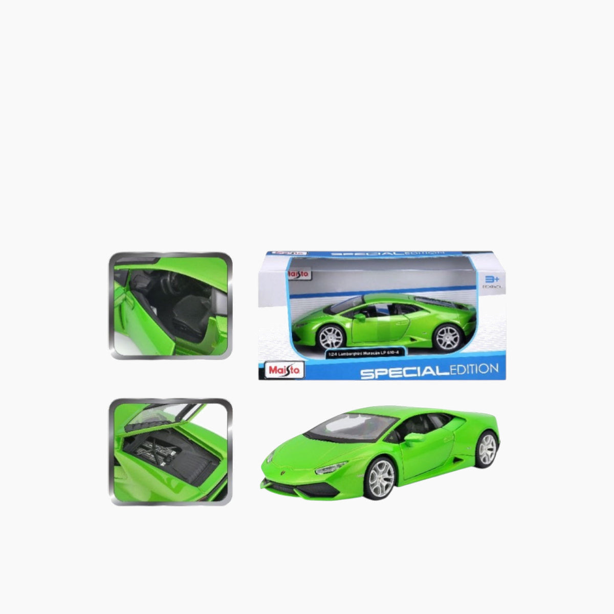 Maisto Lamborghini Huracán LP 610-4 Die-Cast Model Car – 1:24 Scale