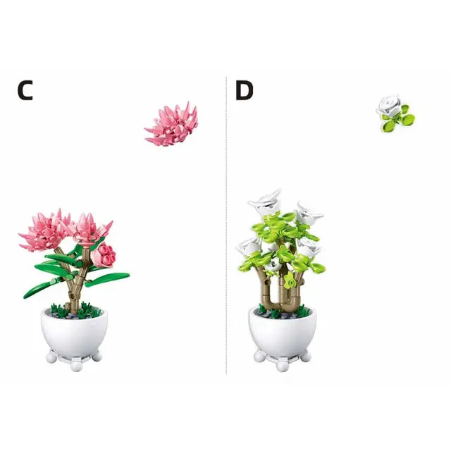 Sluban Potted Plants Bluerid – 6-in-1 Display Box