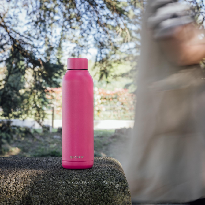 QUOKKA THERMAL SS BOTTLE SOLID RASPBERRY PINK 630 ML