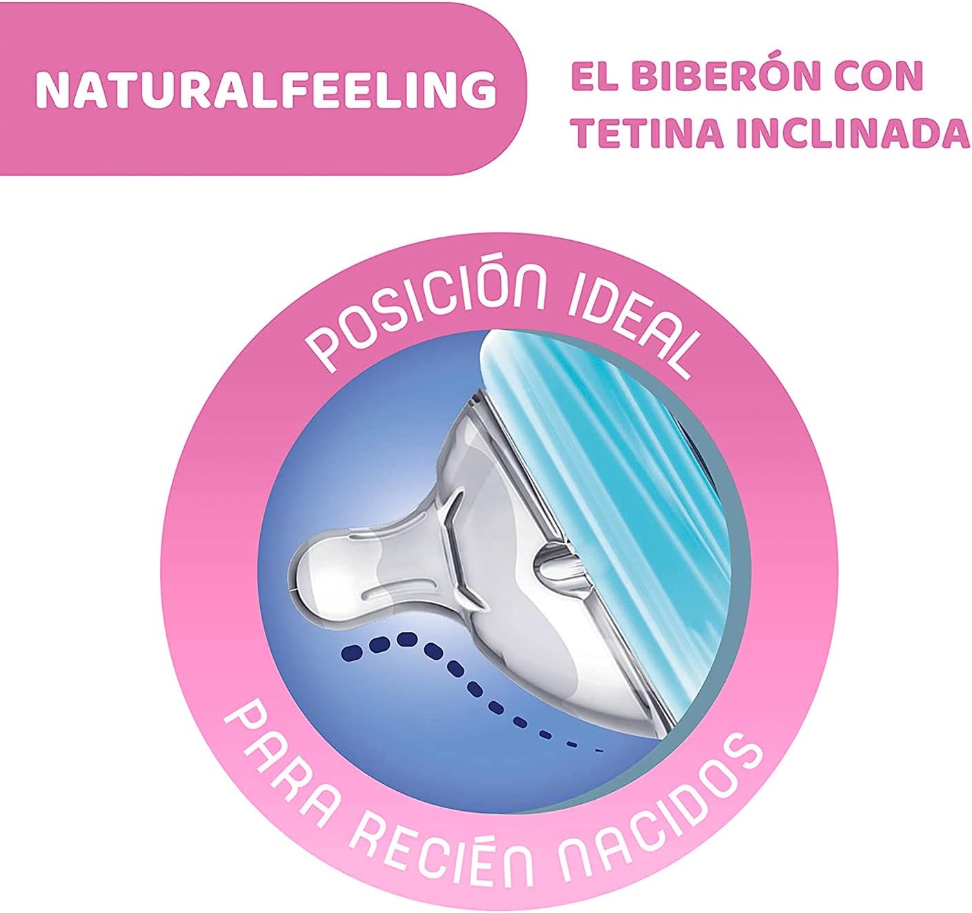 Chicco Natural Feeling Bottle 150ml Anti-Colic 0M+ - Blue