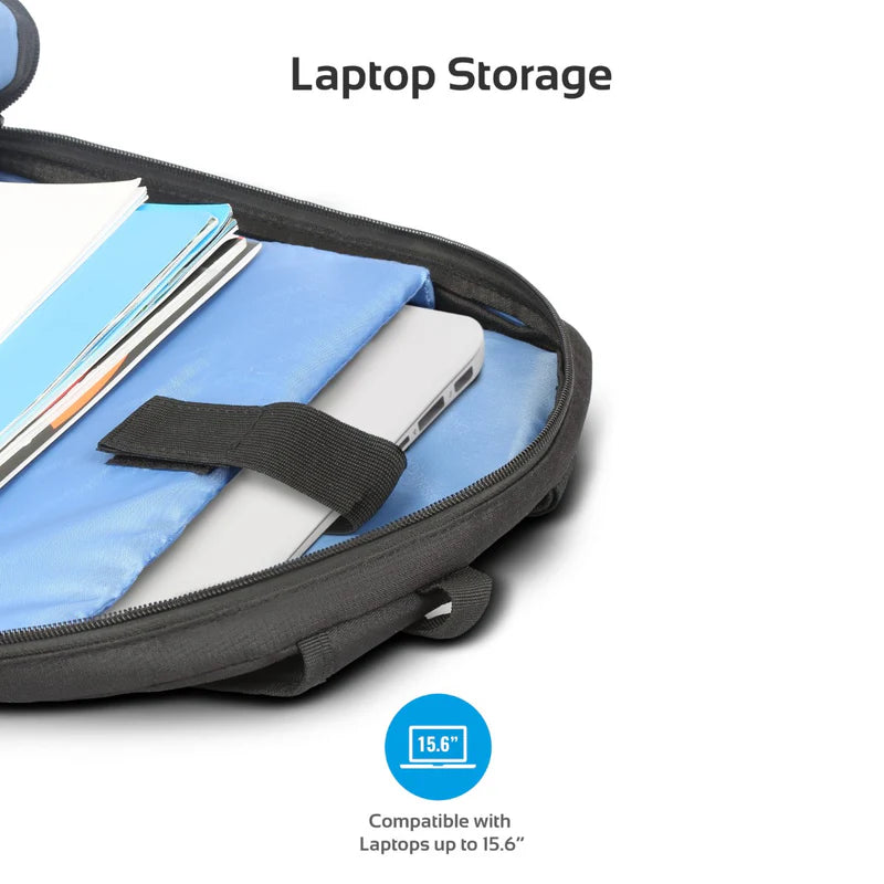 Promate Alpha-BP Durable Anti-Theft 15.6 Inches Laptop Backpack with Large Secure Compartment