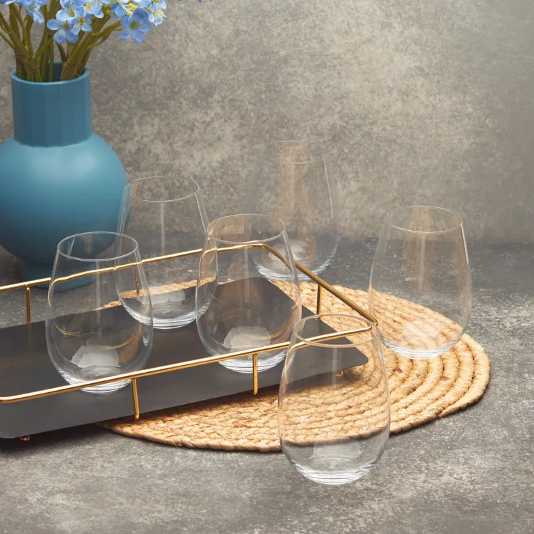 طقم كاسات كاراجا KRS جايد – 6 قطع شفافة 500 مل