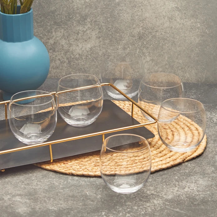 طقم كاسات ماء كاراجا KRS جايد – 6 قطع 410 مل تصميم أنيق