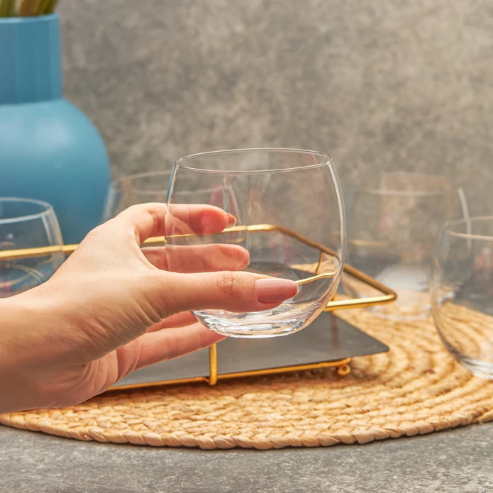 طقم كاسات ماء كاراجا KRS جايد – 6 قطع 410 مل تصميم أنيق