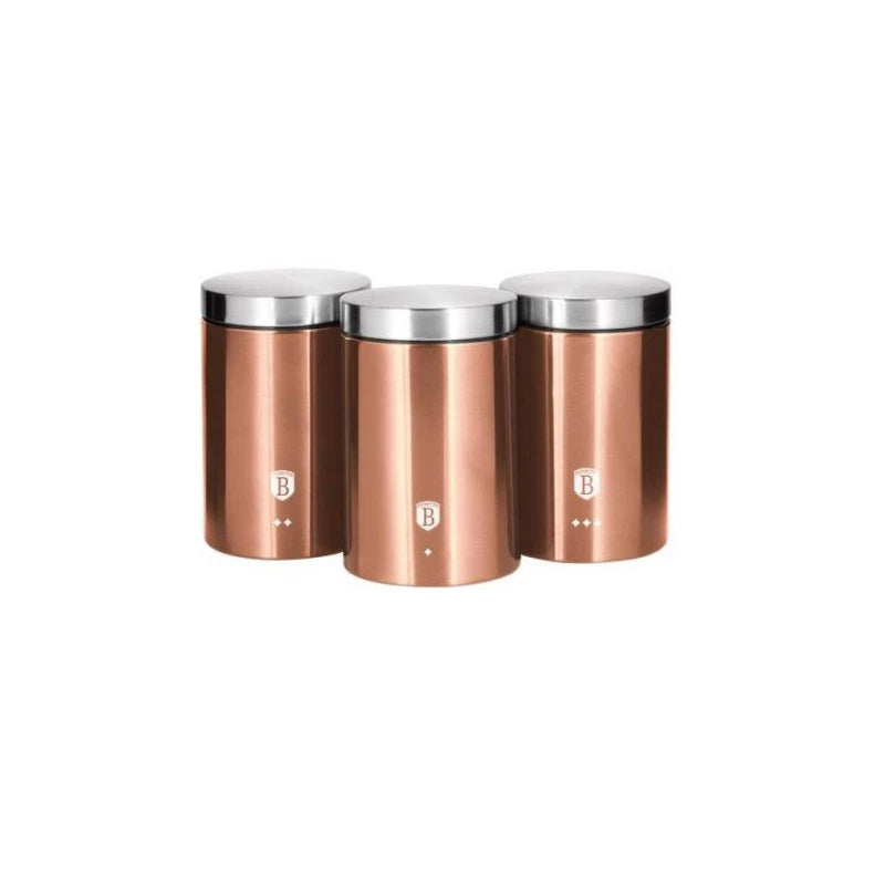 Berlinger Haus Canister Set 3-Piece – Rose Gold Finish