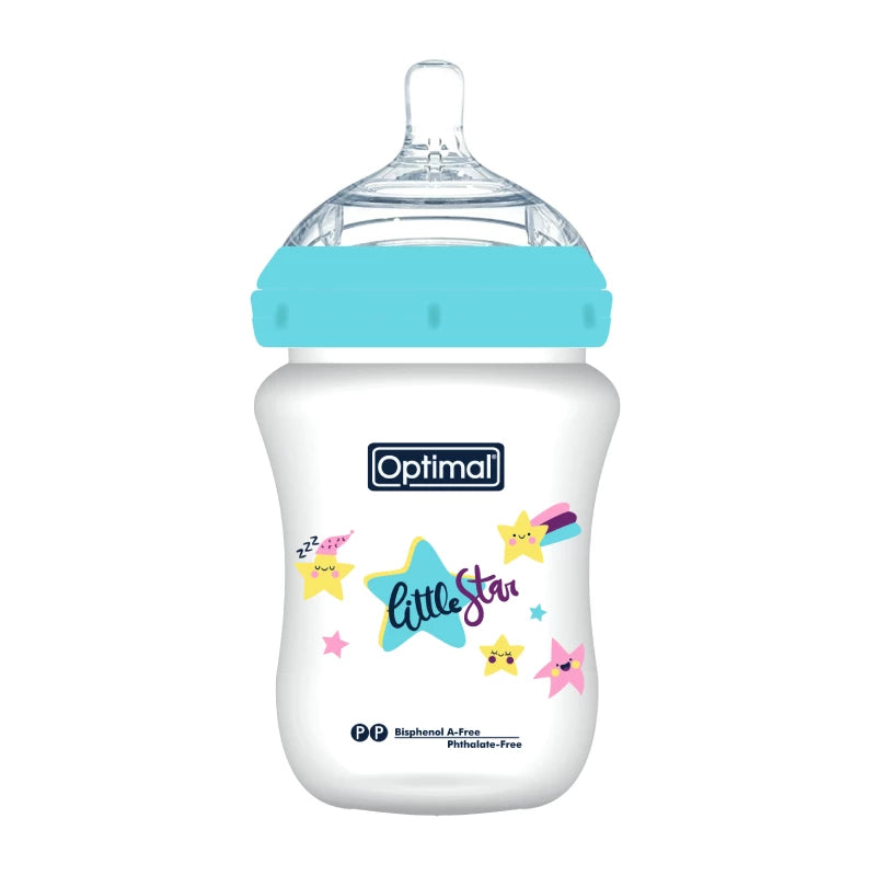 Optimal Wide-Neck Baby Bottle 300ml – Safe & Colorful +0