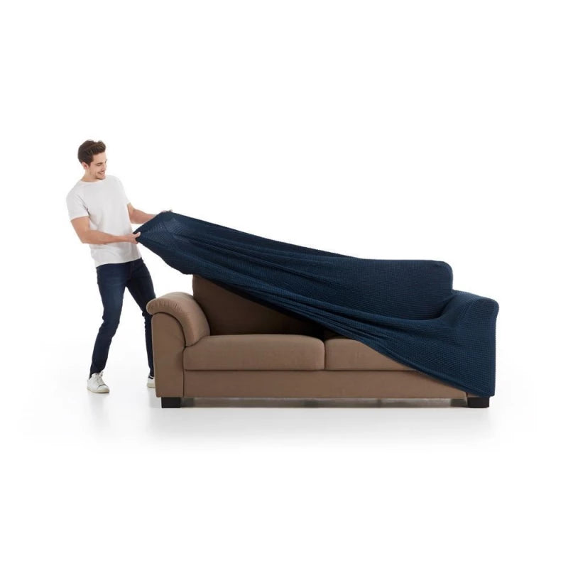 غطاء أريكة 2 مقاعد ARMN Milos أزرق – مطاطي وقابل للغسل