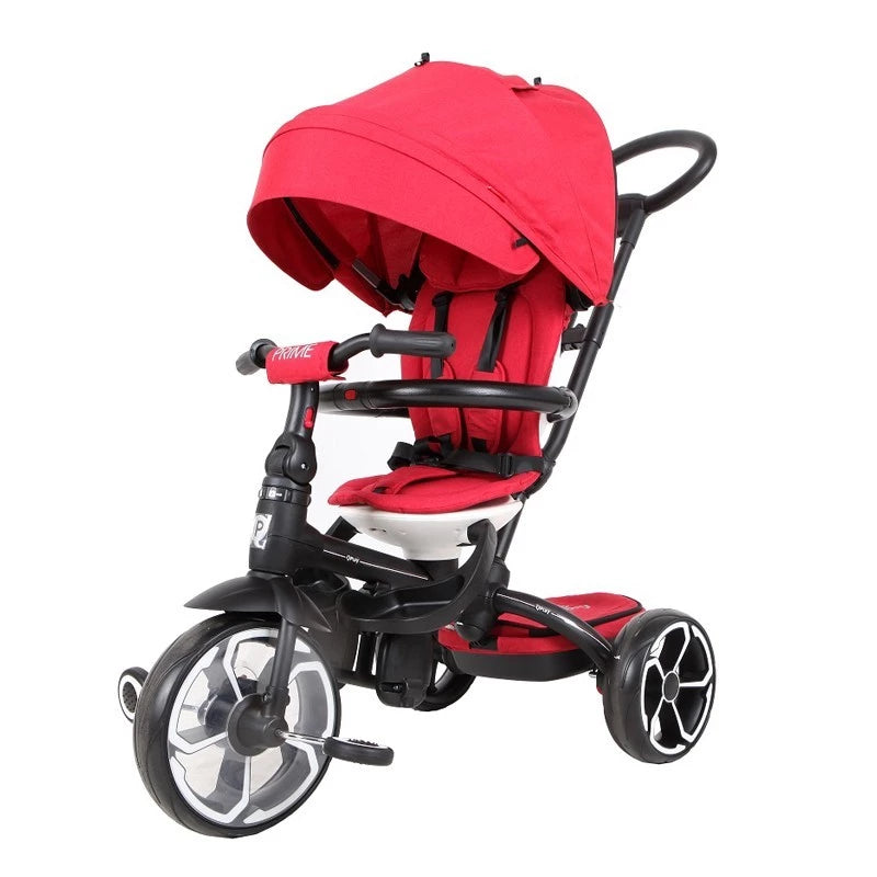 QPlay Prime 6-in-1 Trike – Red, For Kids 6 Months & Up