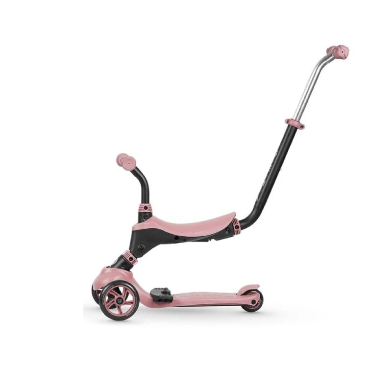 Qplay Sema 3in1 Scooter – Rose Pink, 3 Modes for Kids 2–6