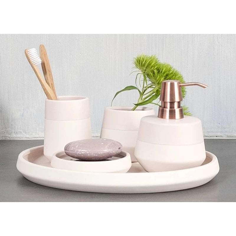 Aquanova Opaco Soap Dispenser - 450ml - Stoneware with Rubber Coating