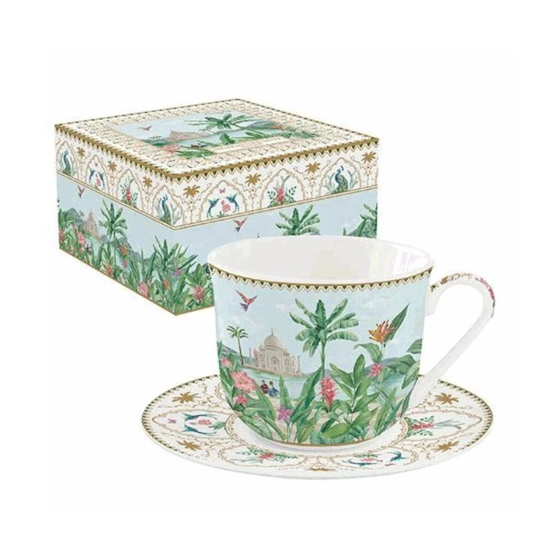 طقم فنجان شاي وصحن إيزي لايف بارادايس سافاج 370مل – متعدد الألوان
