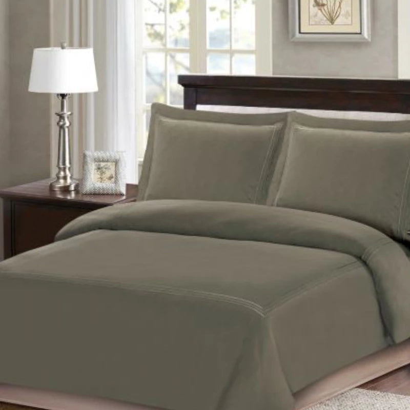 ARMN Nature Soft Queen Duvet Cover Set – Brown, 4 Pieces