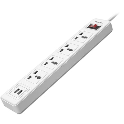مشترك كهرباء هانتكي بـ 4 منافذ + منفذي USB