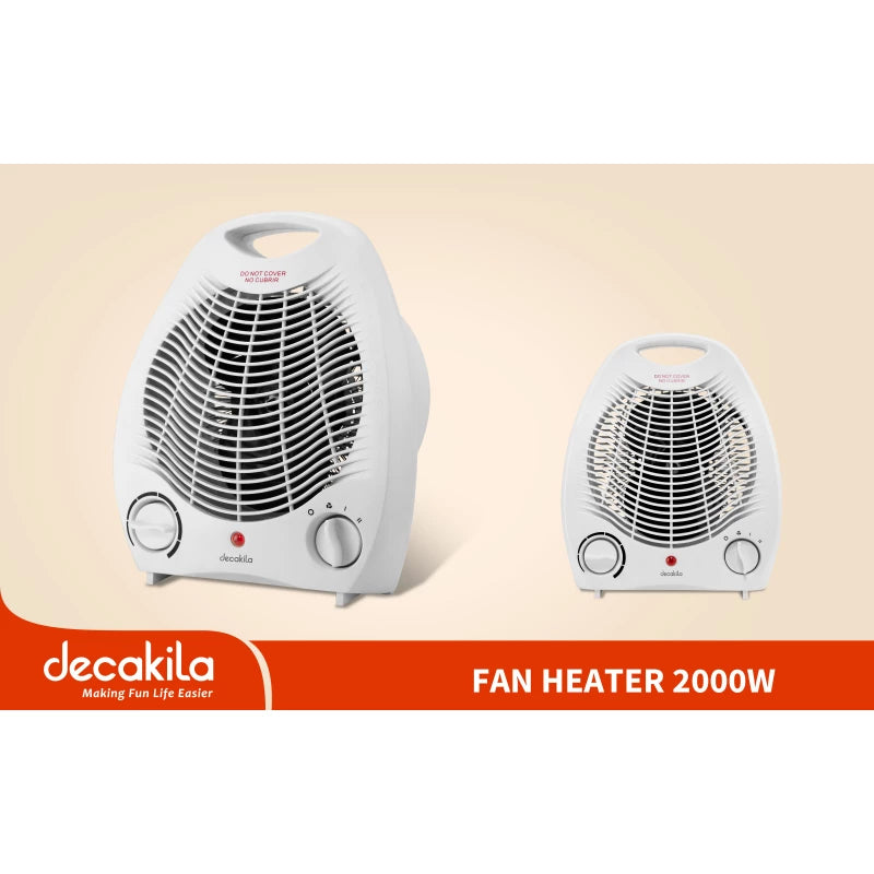 مدفأة مروحة Decakila 2000W مع ترموستات قابل للتعديل (KEFH002W)