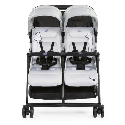 Chicco Ohlala Twin Double Stroller – Silver