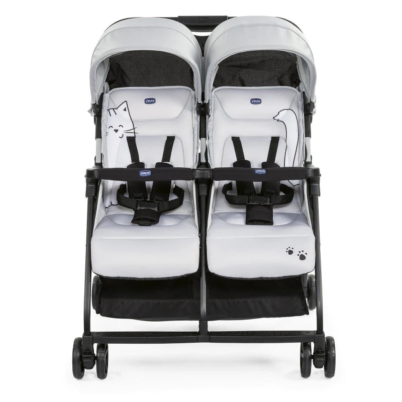 Chicco Ohlala Twin Double Stroller – Silver