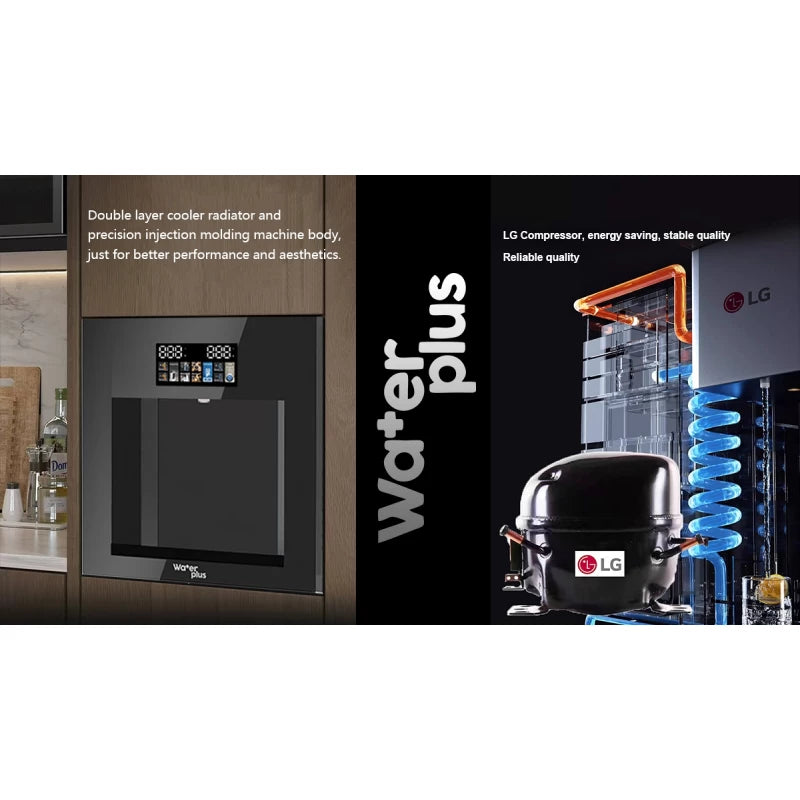 مبرد مياه مدمج WaterPlus B2024-D ديجيتال أسود