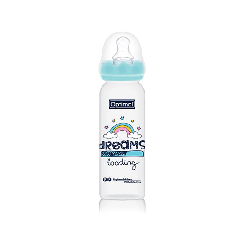 Optimal Narrow Neck Orthodontic Baby Bottle 240ml BPA-Free