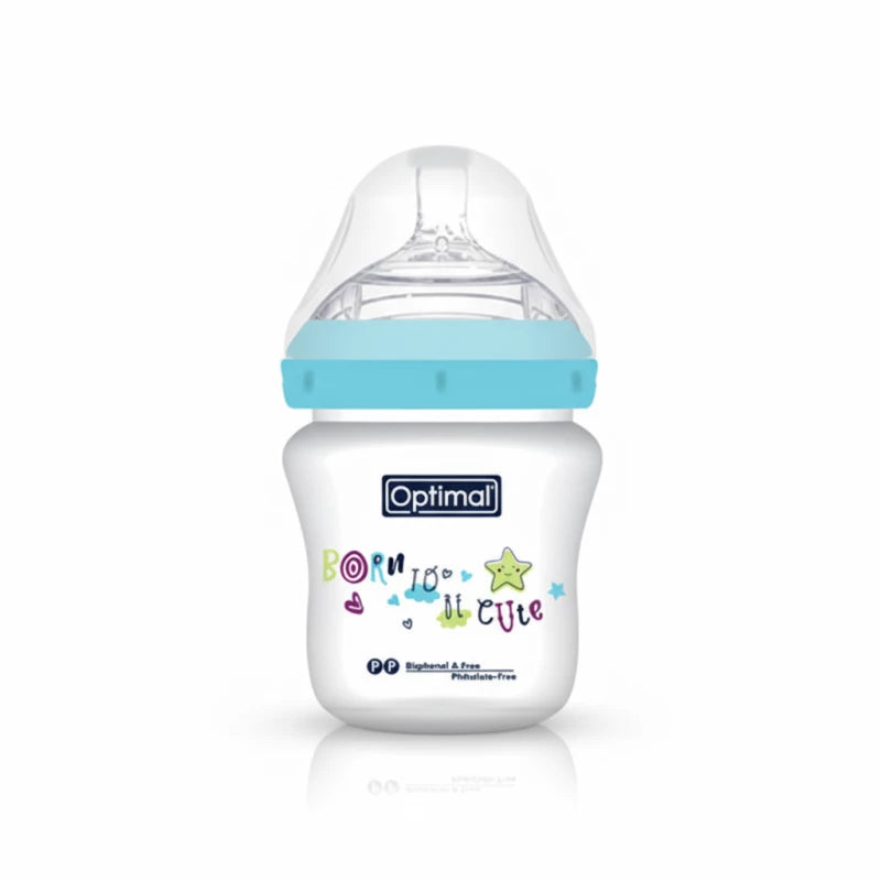 Optimal Mamilla 210ml Anti-Colic Baby Bottle – Blue/Green/Pink