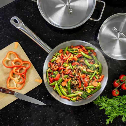 طقم أواني طهي رويال فورد من الفولاذ المقاوم للصدأ 9 قطع