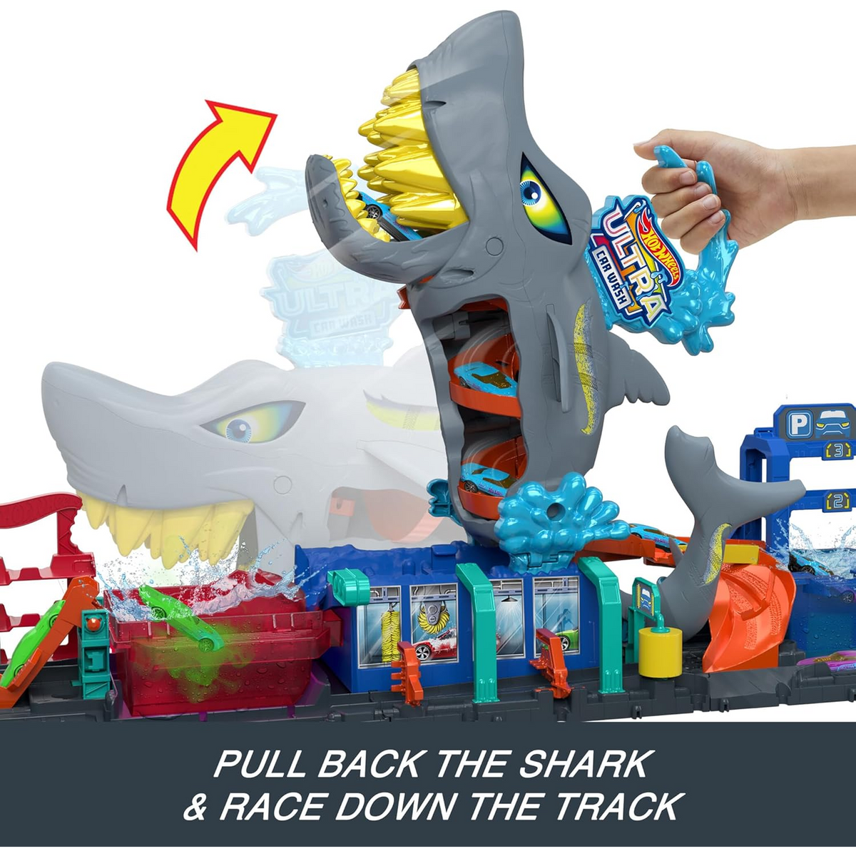 Hot Wheels City Ultra Shark Car Wash
