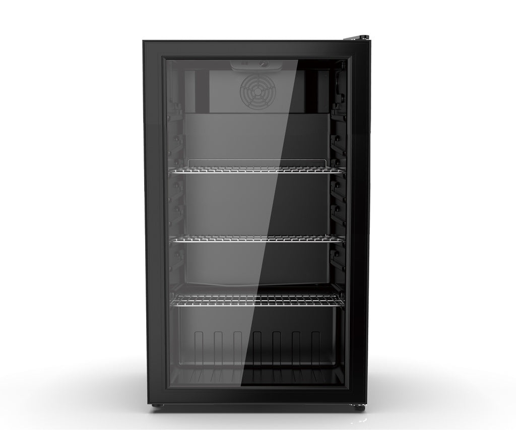 National Electric BC129 90L Black Glass Door Bottle Cooler