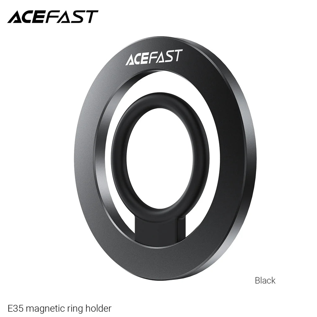 حامل حلقة مغناطيسي ACEFAST E35 لهاتف – لون أسود