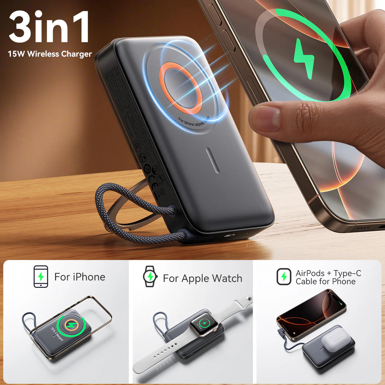 JOYROOM JR-PBM02 10000mAh Magnetic Power Bank 22.5W Fast