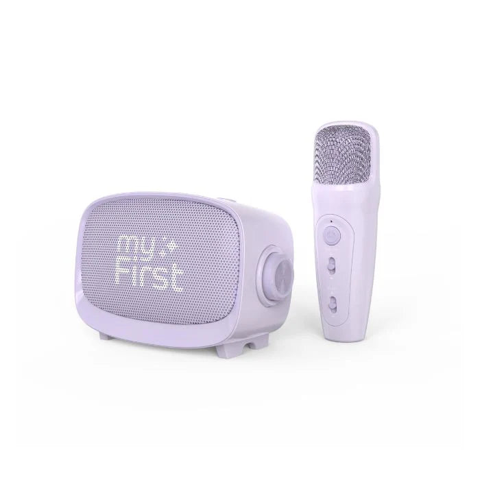 myFirst Voice 2 – Kids Portable Karaoke Machine with Wireless Mic & Voice Filters | Purple
