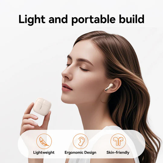JOYROOM JR-PB3 Wireless Earbuds | Beige | Stylish & Clear