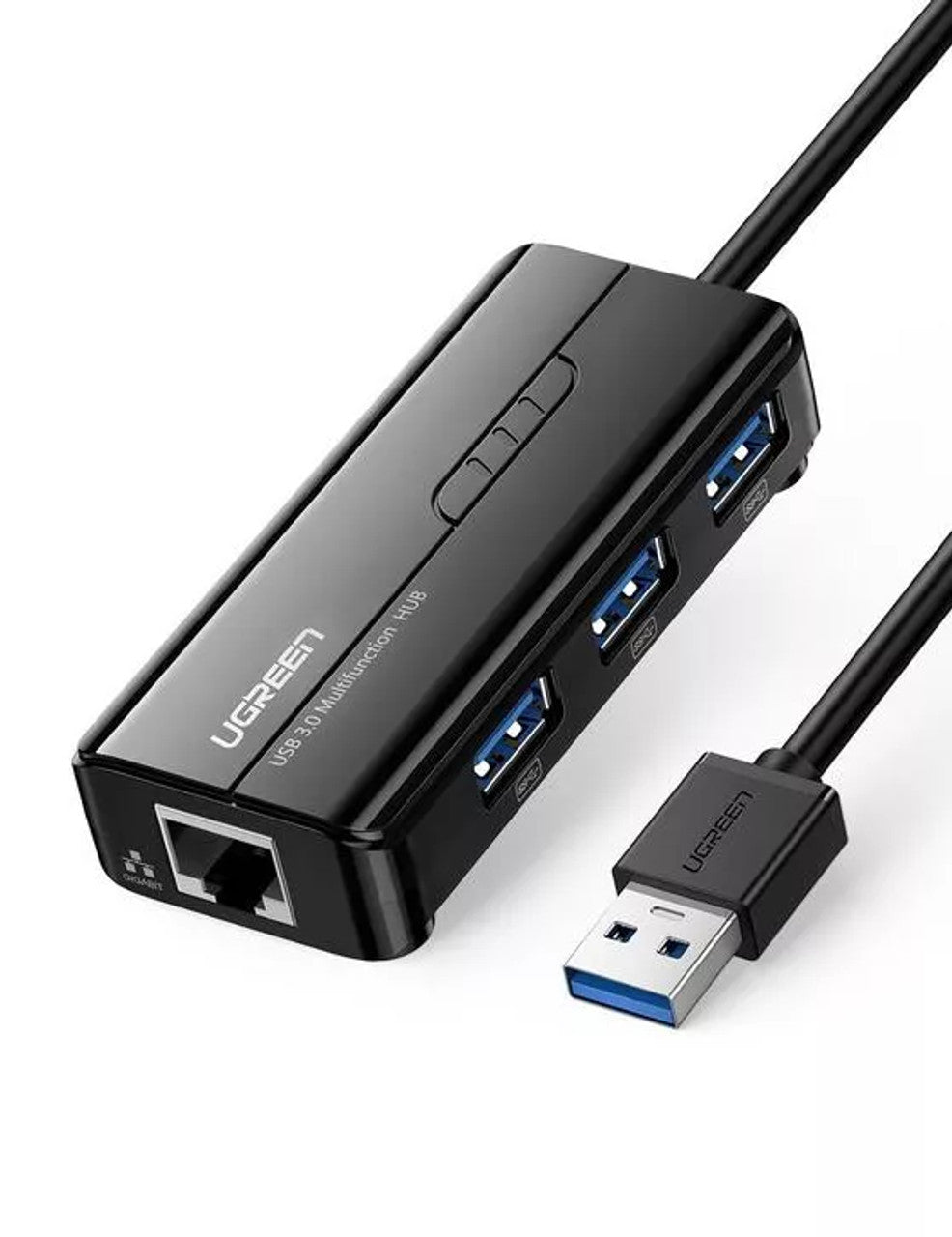 UGREEN USB 3.0 Hub with Gigabit Ethernet Adapter – 3 USB Ports + LAN