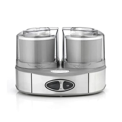 Cuisinart Ice Cream Machine Duo Deluxe ICE40BCE - 2L Dual Bowl Silver