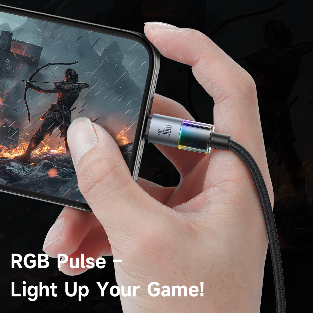 Mcdodo CA-8190 USB-C to Lightning RGB Cable – 36W Fast Charging