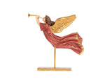 Madame Coco Vivienne Trinket – Israfil Angel Figurine with Golden Halo & Red Dress in Flight