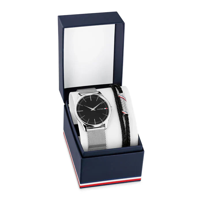 TOMMY HILFIGER Adrian & 2.0 Double Wrap Bracelet Gift Set 2770213 MEN WATCH