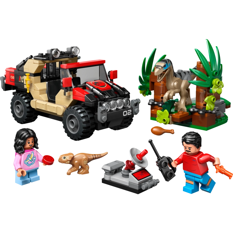 LEGO Jurassic World Raptor Off-Road Escape – 285 Pieces | Set 76972