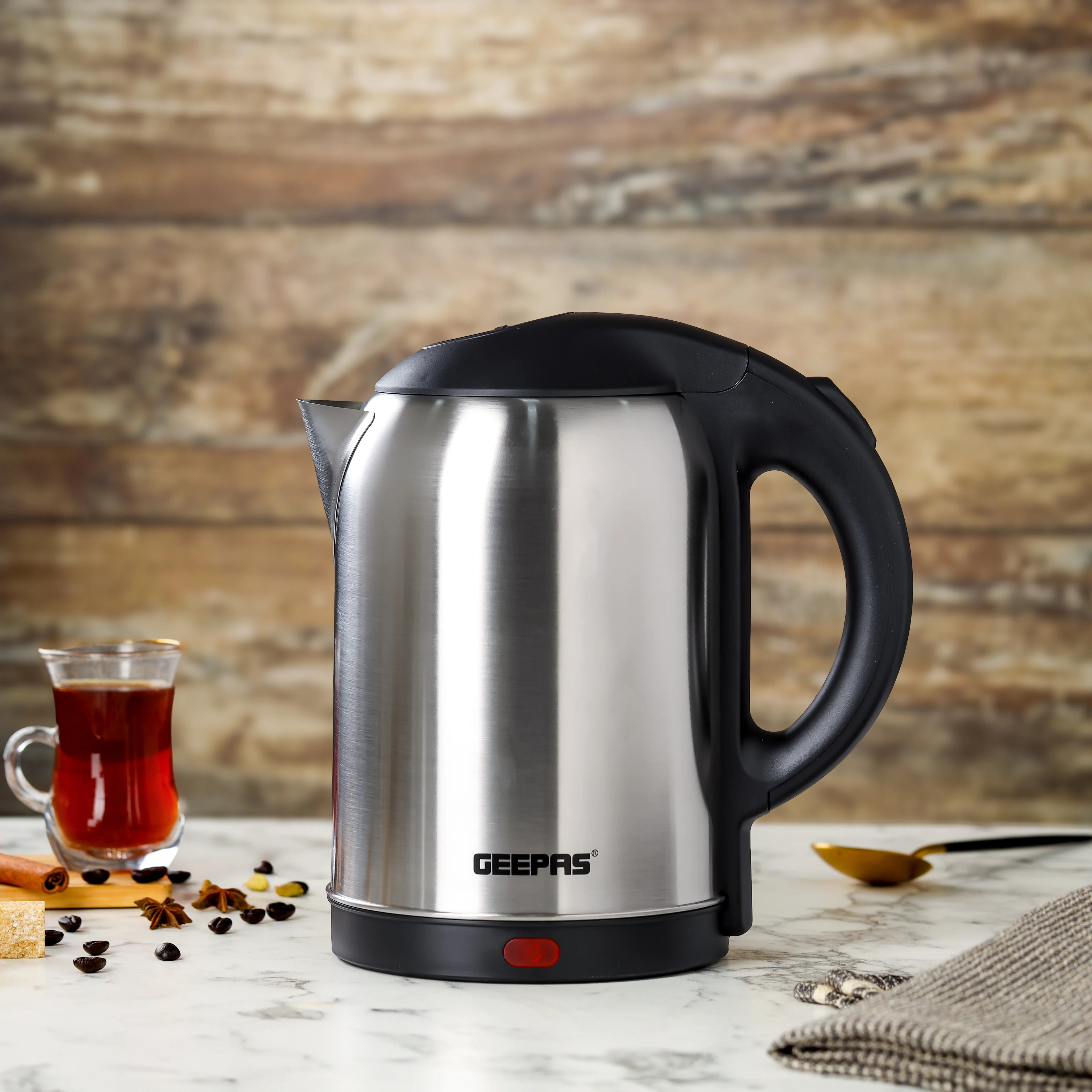 Geepas Stainless Steel Electric Kettle 1.8L Auto Shut-Off