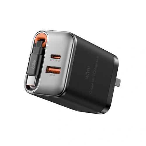 WIWU Helix GaN 45W USB-C Fast Charger – Compact EU Plug