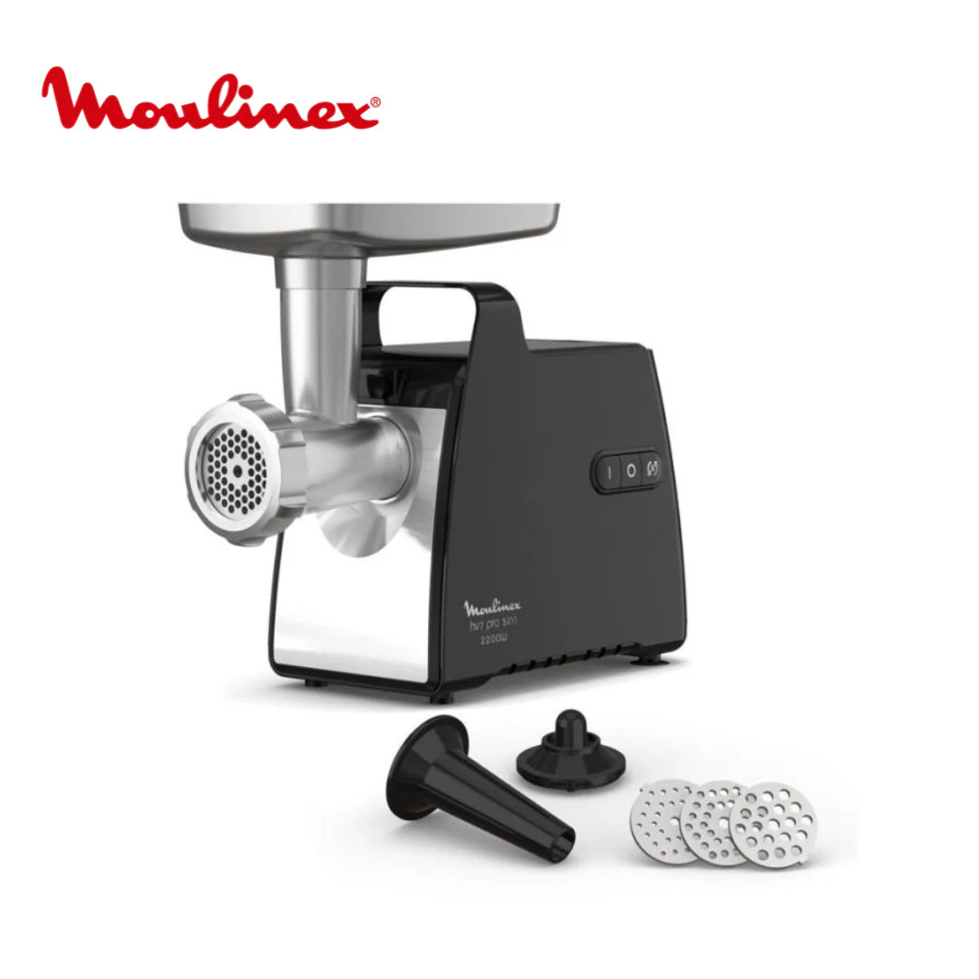 MOULINEX HV7 ME556810 2200W MEAT GRINDER - STAINLESS STEEL & BLACK